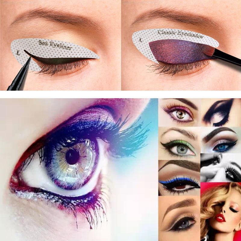 European and American eye makeup eye shadow/eyeliner makeup template sticker eye makeup template sticker 4 card manufacturers wholesale