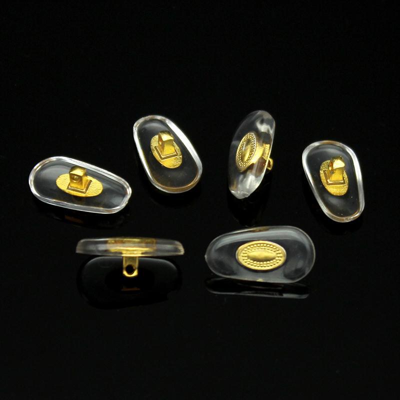 Aluminum core glasses nose pad non-slip nose pad accessories metal core lock PVC stile silver gold wholesale discount leaves