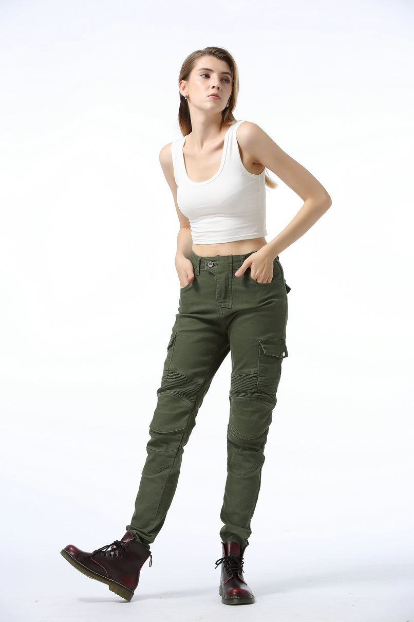 Factory direct VOLERO army green leisure Harley motorcycle pants motorcycle jeans motorcycle racing pants women