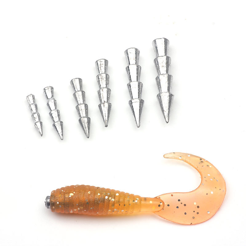 Luya Soft Bait counterweight lead neko rig fishing group soft worm lead pendant Texas inverted fishing pendant pin pin lead free accessories