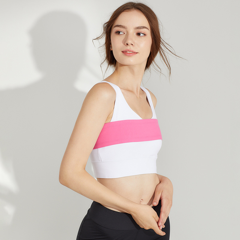 High elastic sports chest belt Women's Anti-injury running fitness stability big chest shock absorption yoga four seasons P336_voghion.com