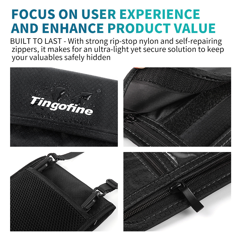Weiqiang close-fitting neck scarf bag rfid travel storage oblique hanging shoulder bag multi-functional waterproof identification bag