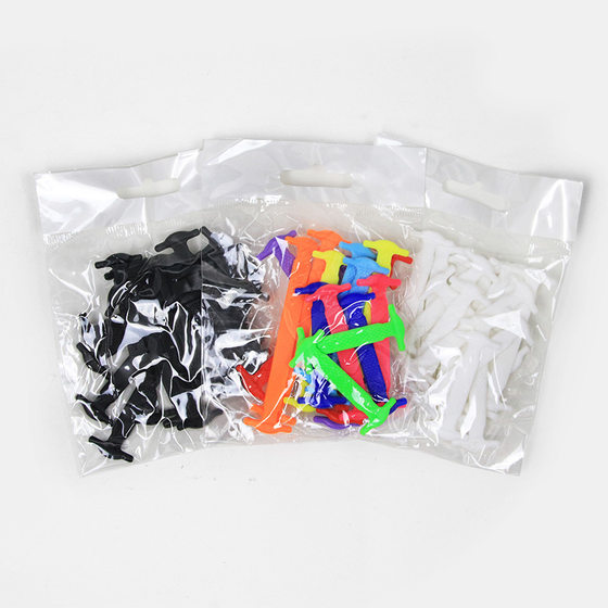 Amazon cross-border wholesale Joker adult children free I-shaped T-shaped 16 opp silicone lazy shoelaces