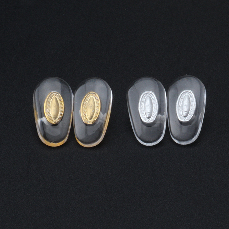 Aluminum core glasses nose pad non-slip nose pad accessories metal core lock PVC stile silver gold wholesale discount leaves