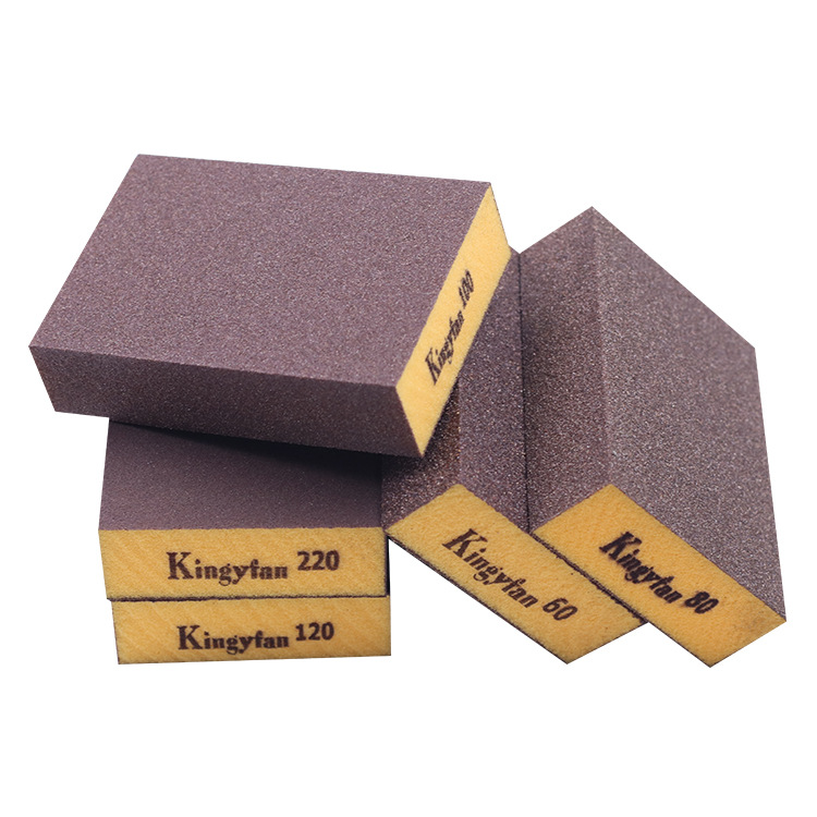 Factory wholesale kingyfan square sponge sand block electronic polishing polishing instead of sponge sand block sia
