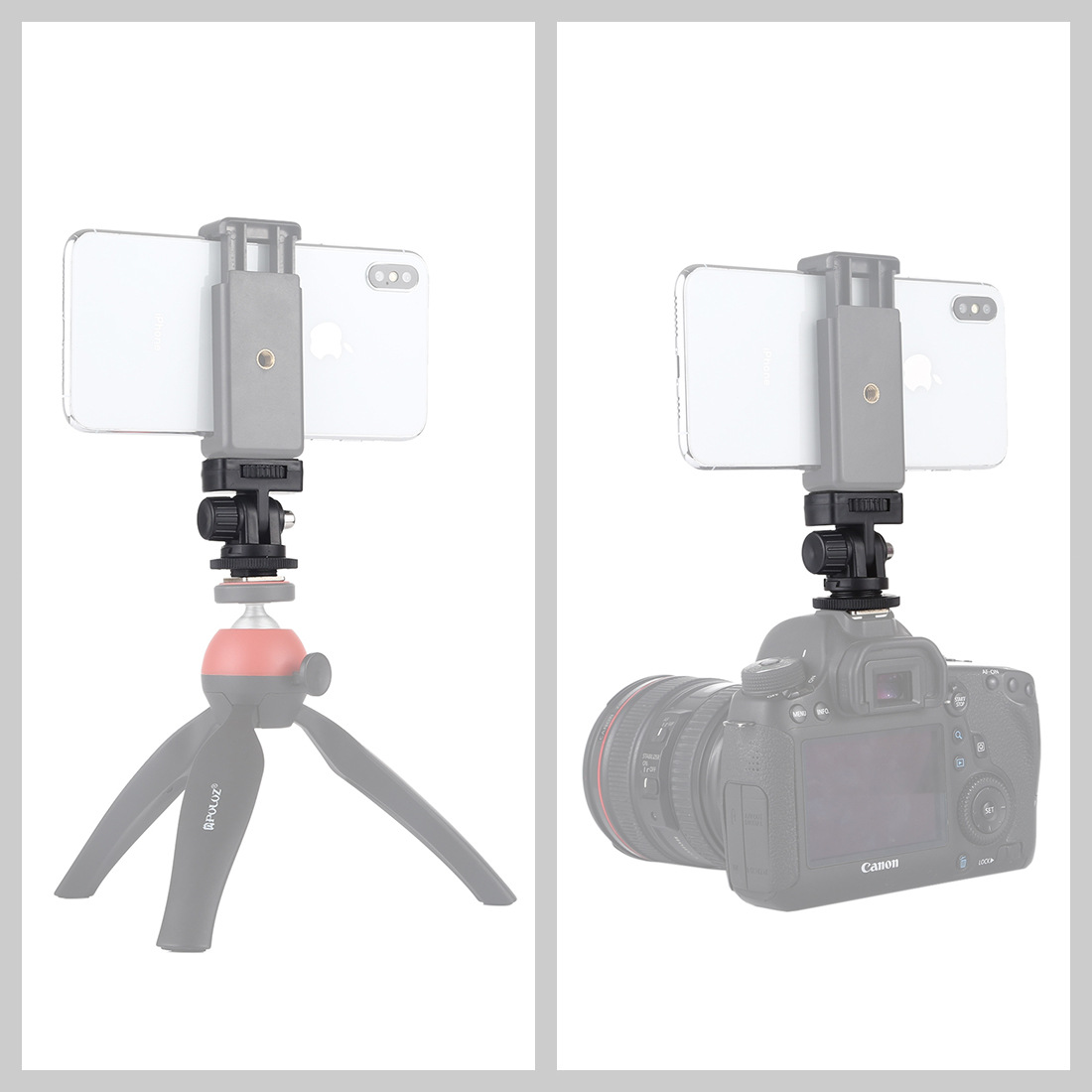PULUZ Fat Cow 1/4 screw tripod cold shoe holder pan/tilt photography bracket accessories cold shoe holder accessories