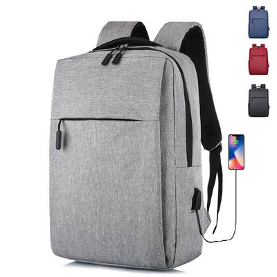 Cross-border Supply Simple Backpack usb Charging Men's Computer Bag Large Capacity Casual Business Laptop Backpack