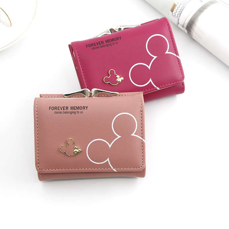 New Girls Small Wallet Student Coin Purse Korean Style Women's Short Wallet Three-fold Coin Bag Coin Purse