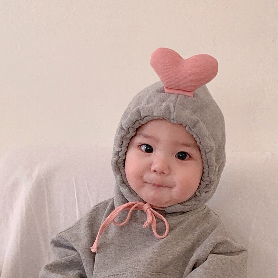 Baby's Spring, Autumn and Winter Baby's Hattie Climbing Wear Korean-style Three-dimensional Love Climbing Wear Cute Cute All-in-one Suit Bag Fart Suit