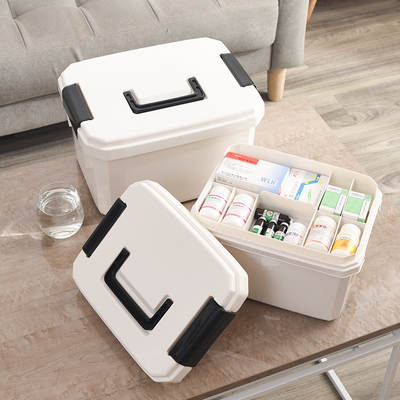 Household portable medicine box multi-layer first aid medicine box multi-functional plastic storage box hospital pharmacy Gifts Wholesale