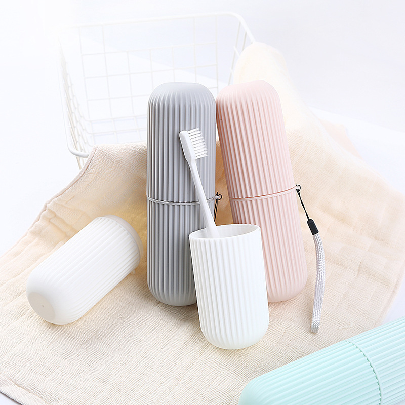 Travel toothbrush box with lid for brushing teeth and washing portable brushing Cup toothpaste toothbrush cup storage box mouthwash Cup