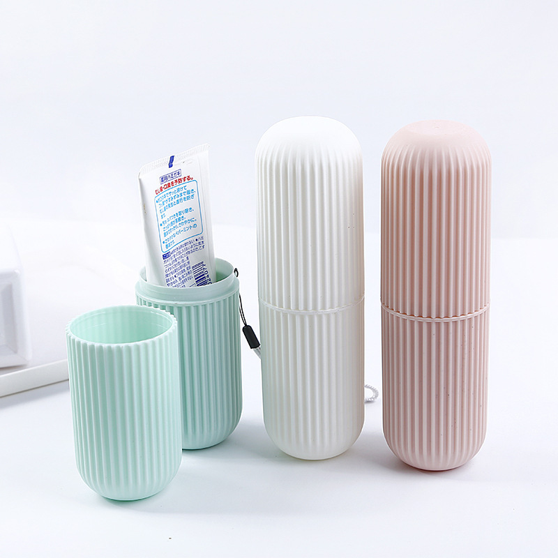 Travel toothbrush box with lid for brushing teeth and washing portable brushing Cup toothpaste toothbrush cup storage box mouthwash Cup