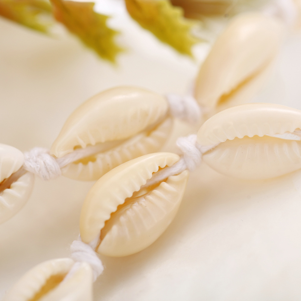 shell necklace creative retro simple shell pearl neck chain_voghion.com