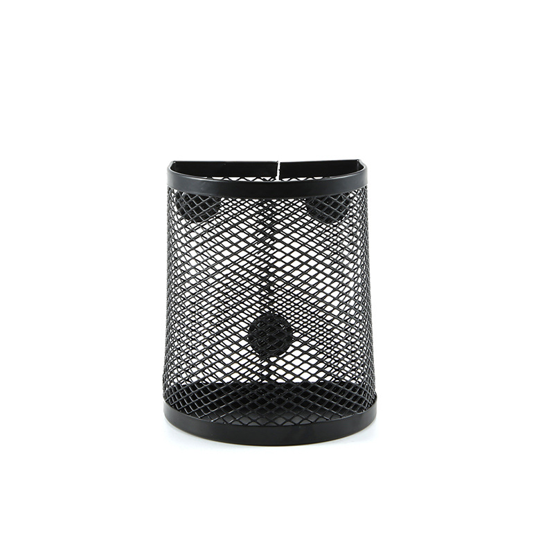 Amazon Hot Metal Iron Mesh Office Home Stationery Storage Stationery Magnetic Two Square Pen Creative