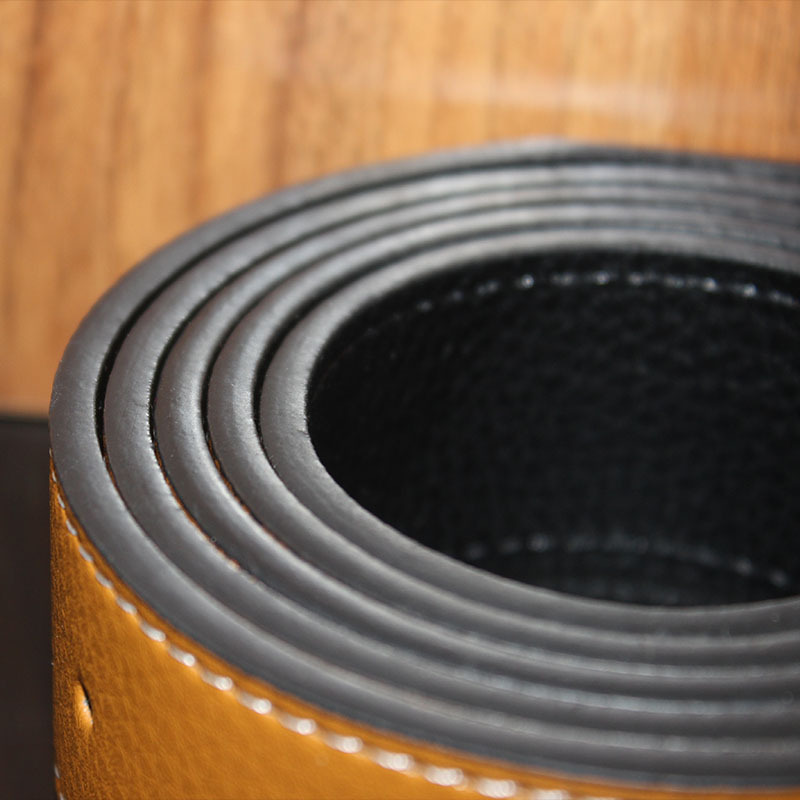 Belt Men's Genuine Leather h Smooth Buckle Belt Body Buckle Belt Men's Pants Belt Strip Factory Direct Trend