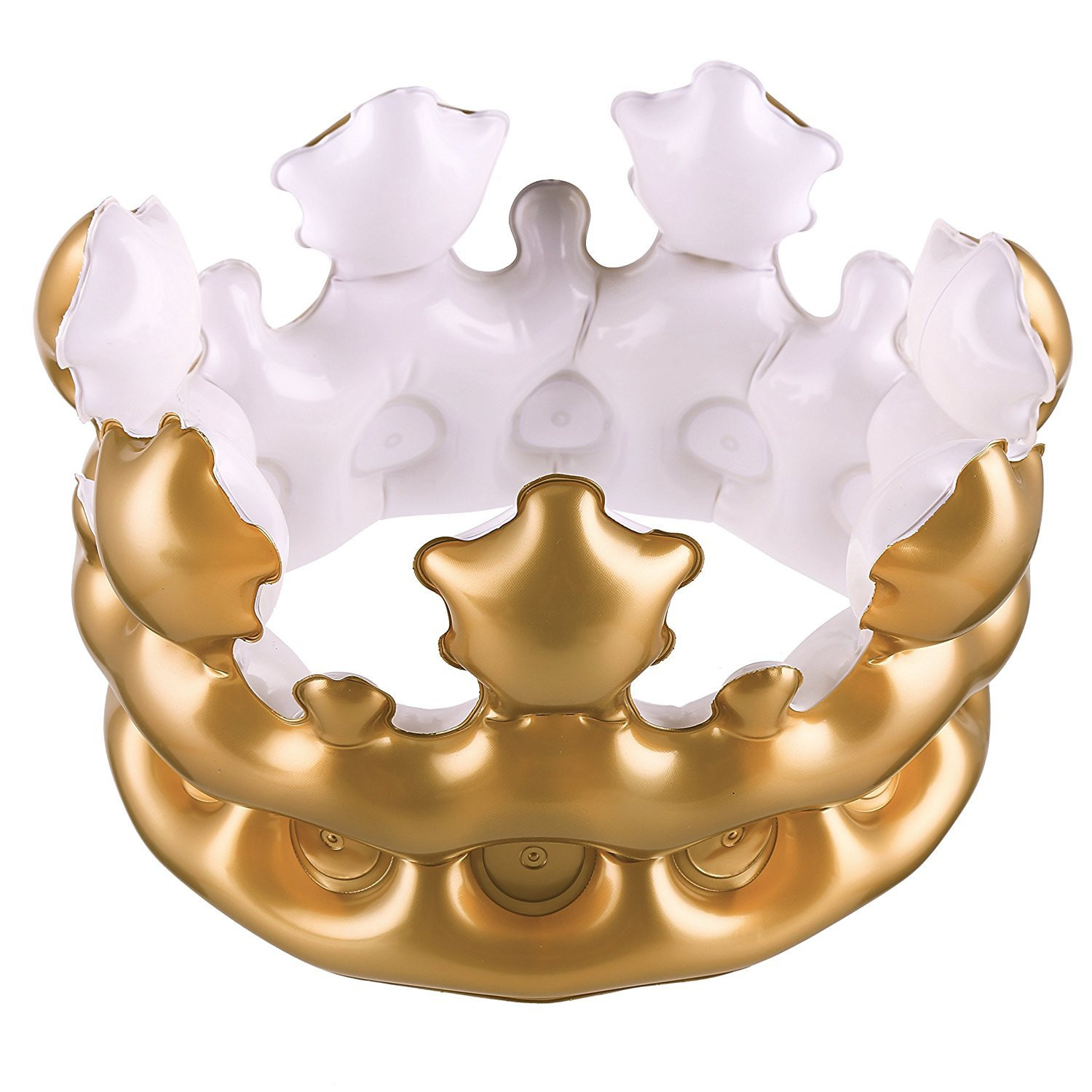 Cross-border wholesale PVC inflatable crown big small size children's crown stage props birthday princess cap queen head