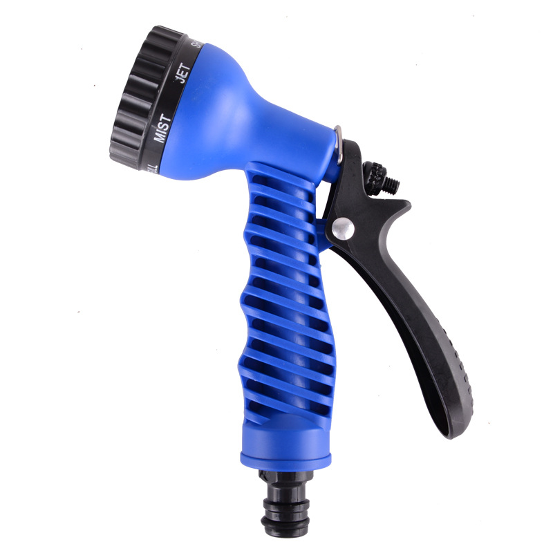 Household Seven-function Water Gun Shower Garden Water Gun Plastic Car Washing Cleaning Tool Telescopic Water Pipe Water Gun Head
