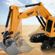 Children's alloy remote control excavator toy car 6-way electric engineering car excavator toy wholesale stall remote control car