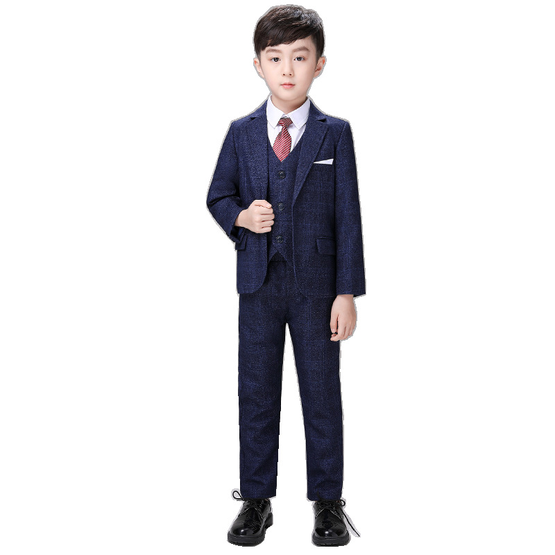 Autumn new children's small suit boys' suit jacket photography performance handsome flower girl dress suit wholesale