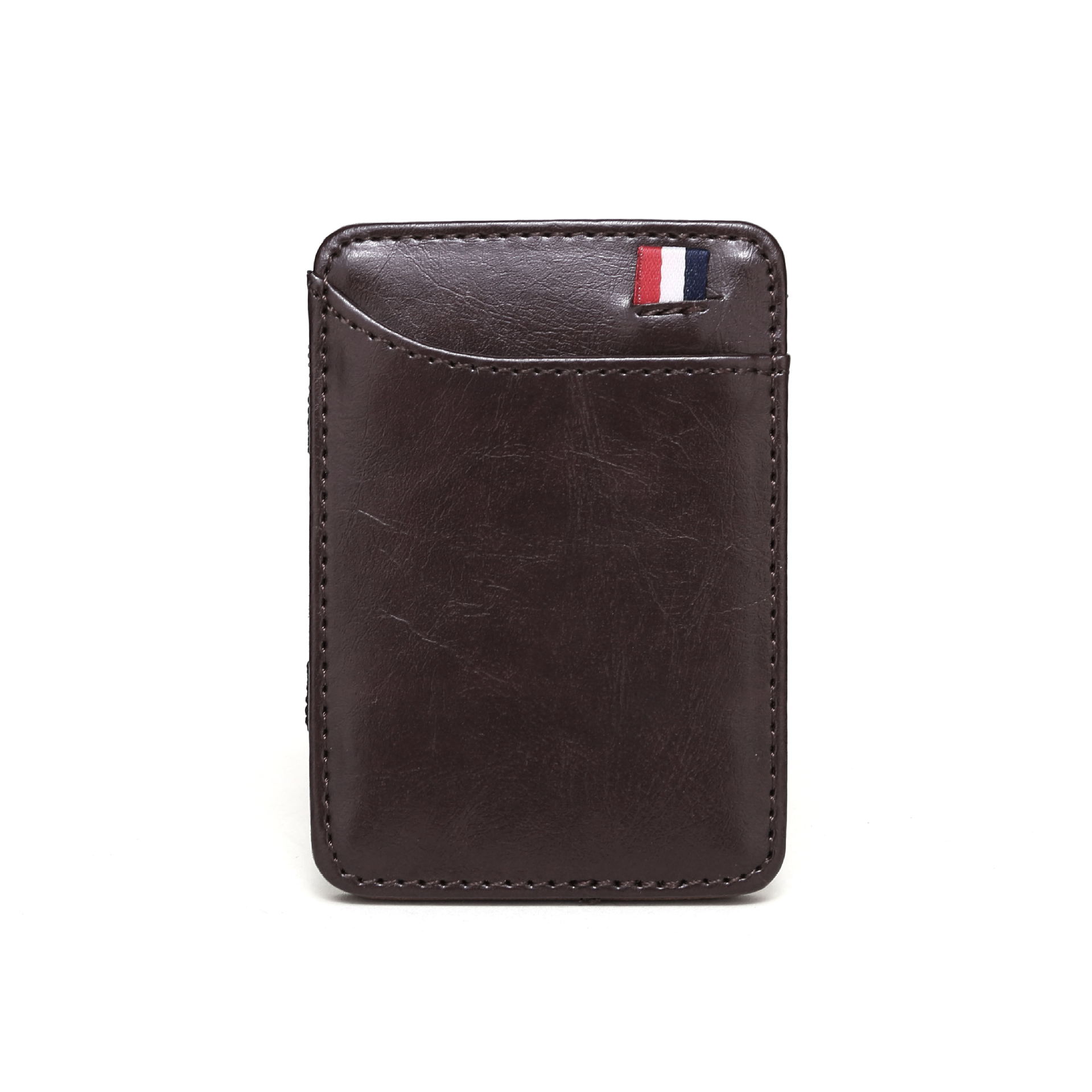 Spot New Korean Style Neutral Card Holder Card Holder Solid Color PU Leather Magic Wallet