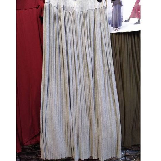Casual Sportswear Women's Modal Cotton Pleated Skirt Vintage High Waist Skirt Organ Skirt Large Swing Long Skirt