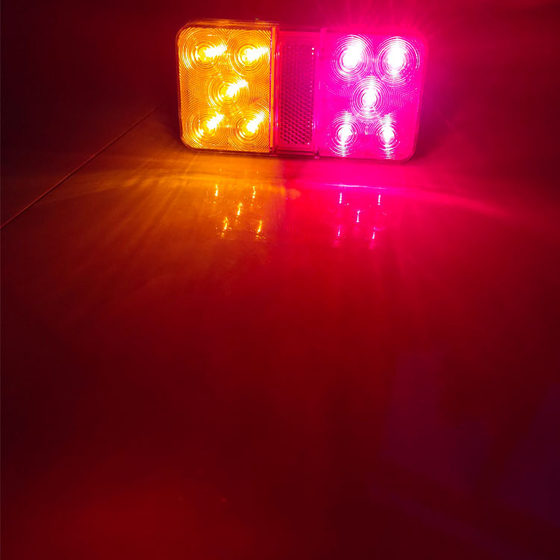 Supply 10LED red and yellow truck tail light 24v car rear tail light 12vled trailer side light signal light