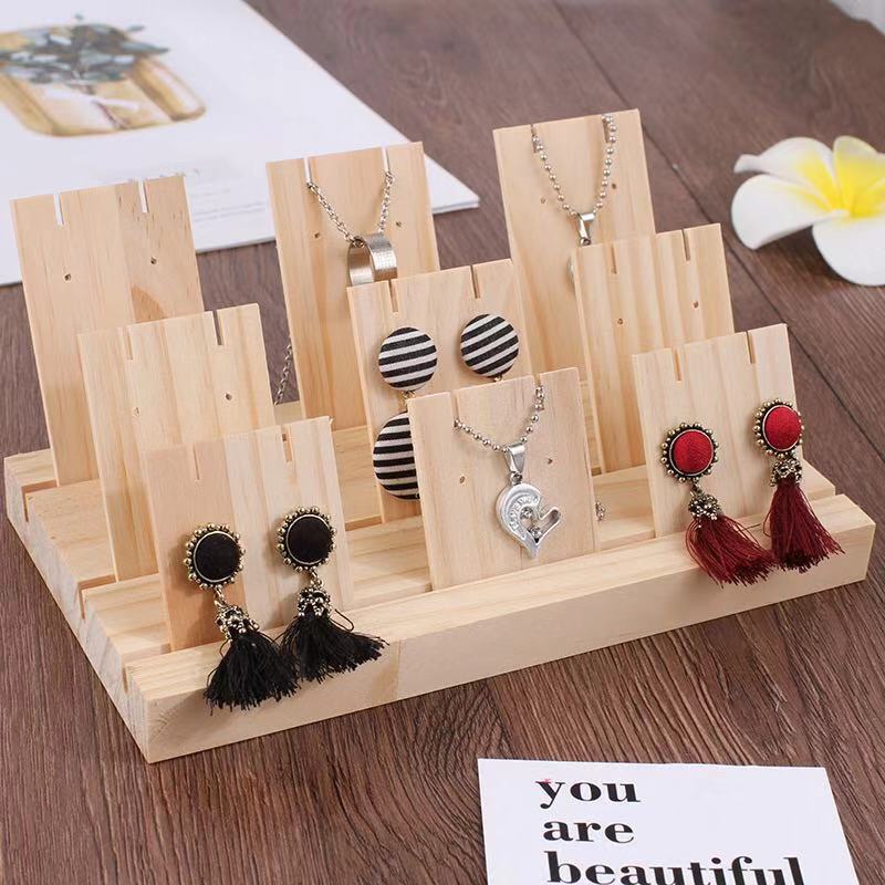Log Earrings Ear Studs Display Stand Earrings Ear Studs Storage Counter Jewelry Pendant Necklace Display Props