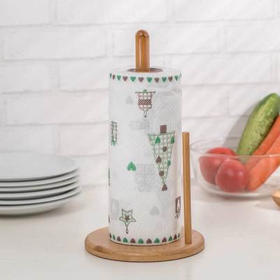 Nanzhu Kitchen Paper Towel Rack Long Solid Wood Roll Paper Rack European-style Household Paper Roll Hanger Paper Towel Holder Paper Towel Rack