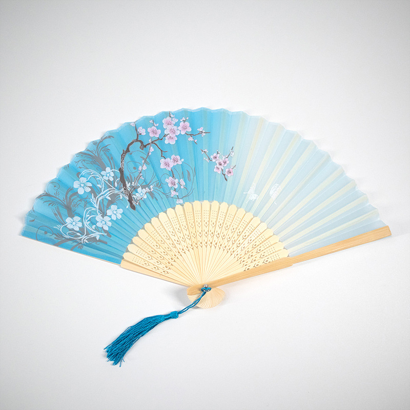 Classical Dancing Bamboo Green Folding Fan Female Chinese Antique Fan Folding Fan Student Gift Customizable