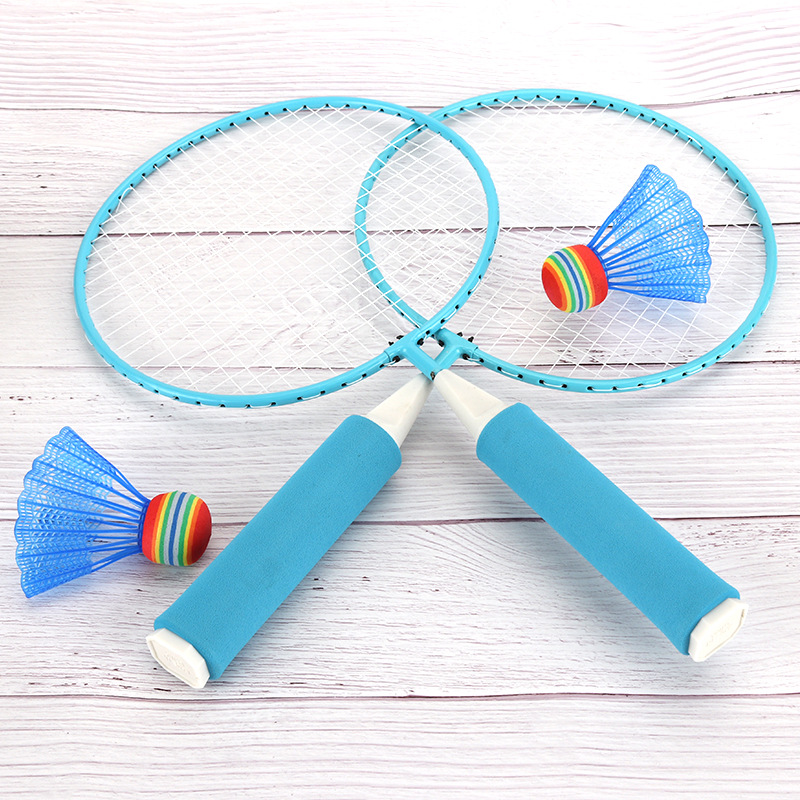 Children's Racket Toy Outdoor Sports Leisure Toy Send 2 Ball Feather Tennis Racket Badminton Indoor and Outdoor Parent-Child