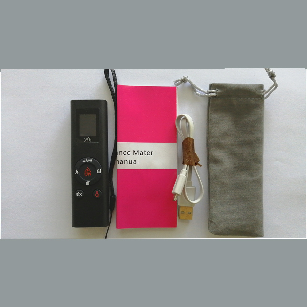 Popular pocket mini TYPE C charging 40 m handheld laser rangefinder high precision storage function ranging