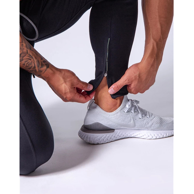 New Sports Trousers Men's Running Training Cotton Slim-Fit Pants Lace-Up Casual Sweater Pants