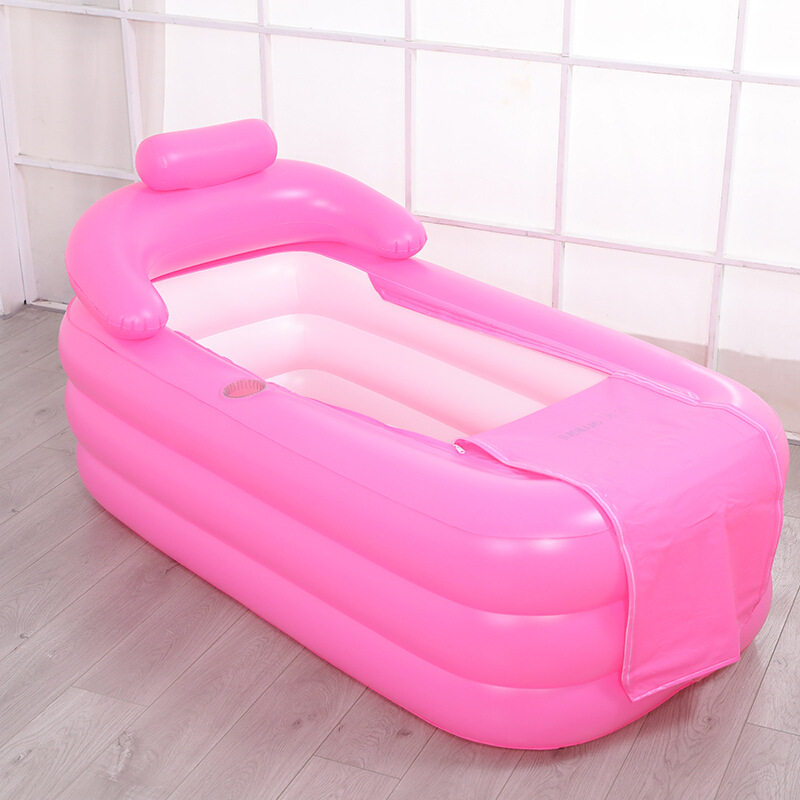 Cross-border Bath Bucket Adult Folding Household Inflatable Bathtub Bath Bucket Shake Tone Thickened Children Bath Bucket