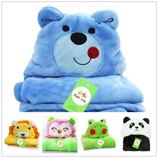 Foreign Trade Cross-border Flannel New Children's Bath Towel Bathrobe Children's Cartoon Cloak Baby's Pocket Blanket