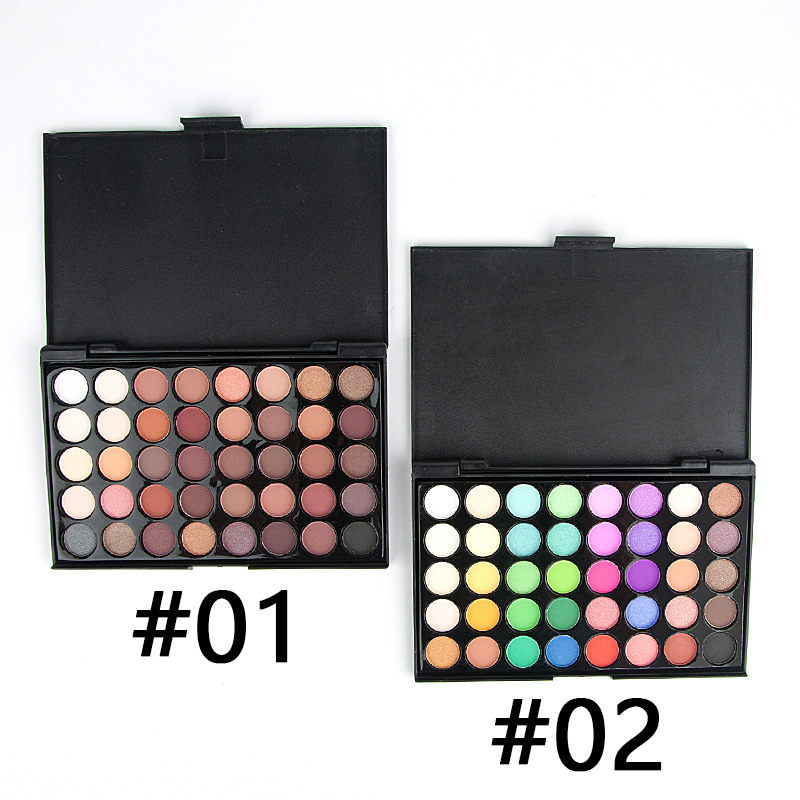 New 40 Color Eyeshadow Matte Pearlescent Earth Color Eyeshadow Box Smoked Makeup Multicolor Eyeshadow Plate in stock Wholesale