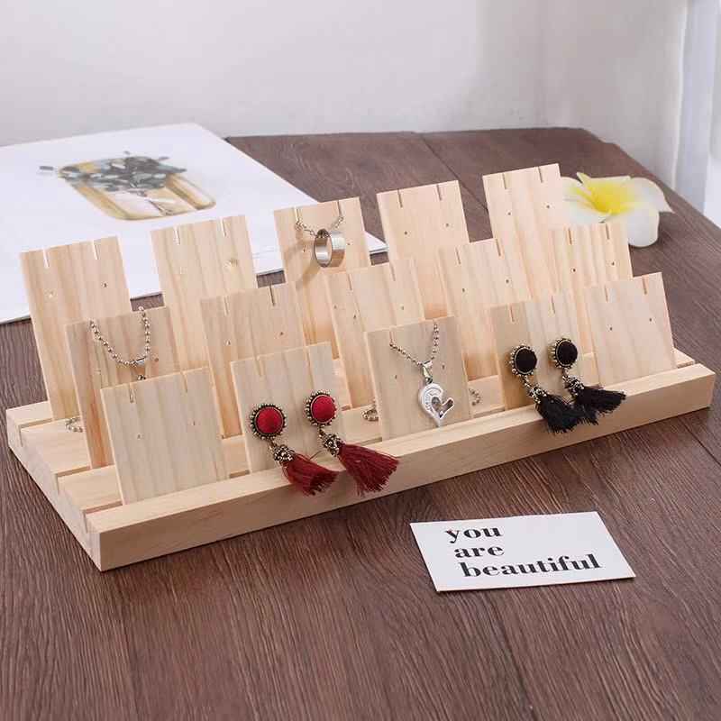 Log Earrings Ear Studs Display Stand Earrings Ear Studs Storage Counter Jewelry Pendant Necklace Display Props
