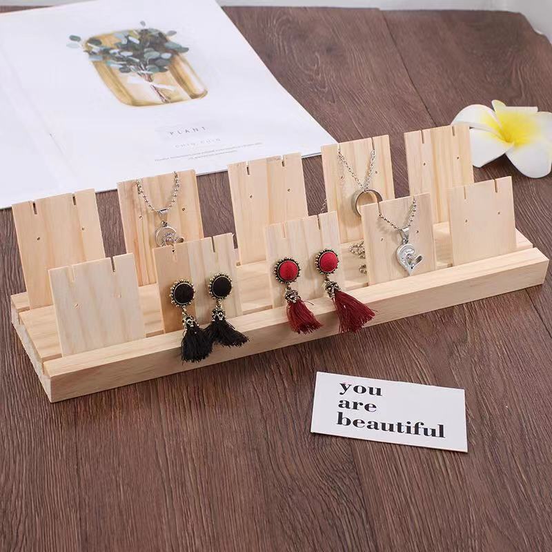 Log Earrings Ear Studs Display Stand Earrings Ear Studs Storage Counter Jewelry Pendant Necklace Display Props