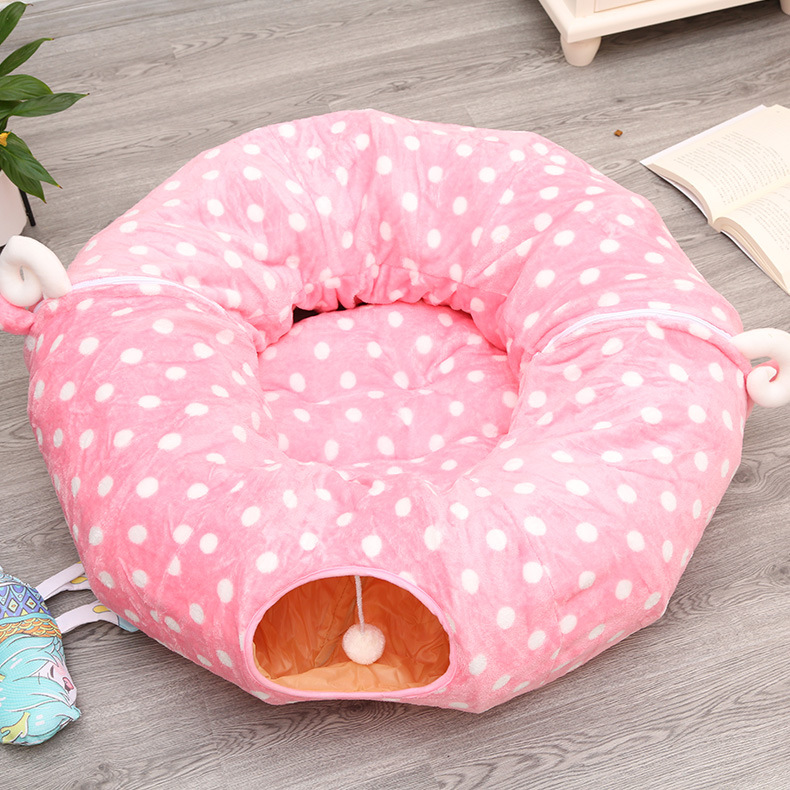 Cat Nest Cat Tunnel Toy Foldable Cat Channel Rolling Litter Cat Nest Cat Bed Pet Toy Pet Nest