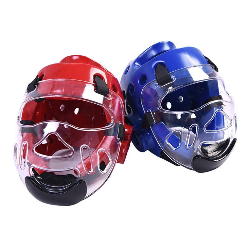 Karate boxing face protection helmet mask detachable Taekwondo face protection transparent protective mask