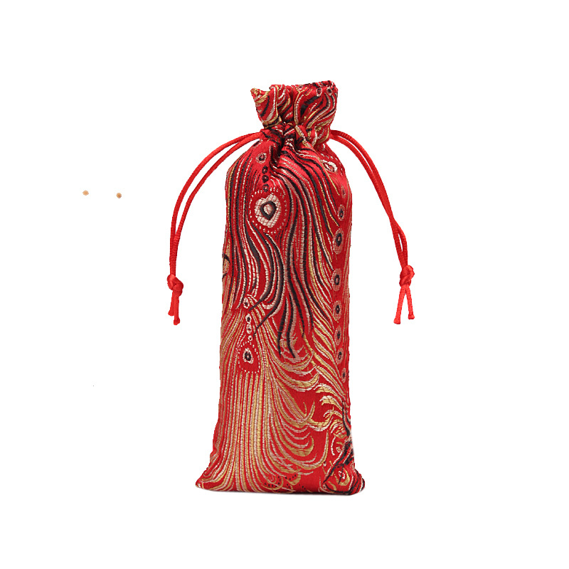 Wholesale Silk Wooden Comb Bag Brocade Play Bag Horn Comb Cord Storage Bag Calligraphy Bag