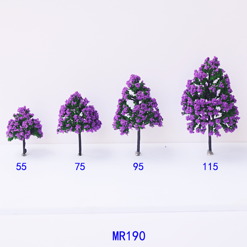 Mini Landscape Tree Plastic Model Flower Tree Finished Tree Cypress Tree Building Sand Table Micro Landscape Handmade Material