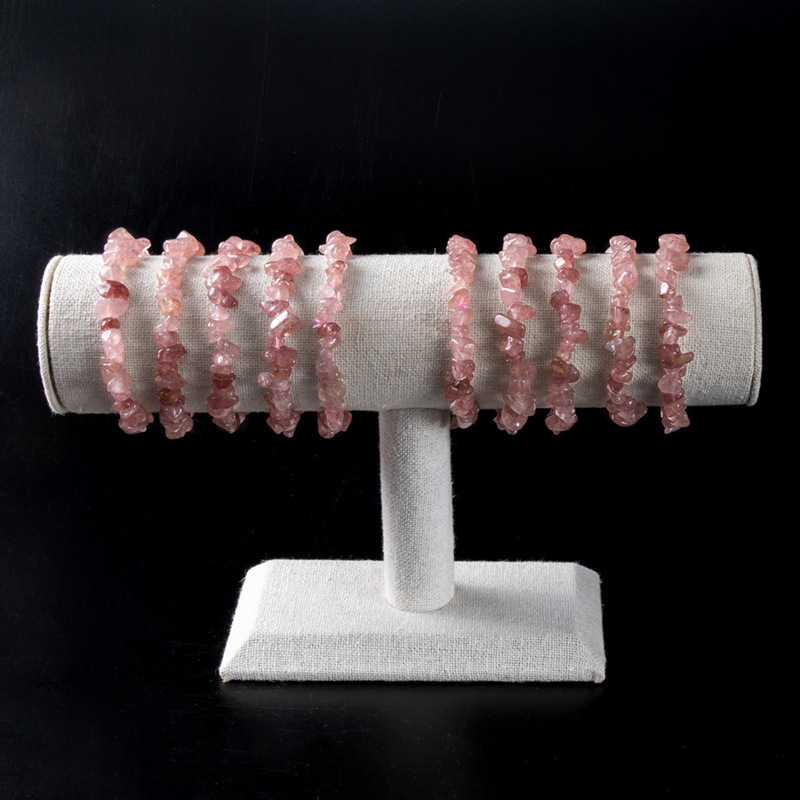 AliExpress cross-border hot sale natural crystal mixed gravel bracelet women's Amethyst pink crystal bracelet factory supply