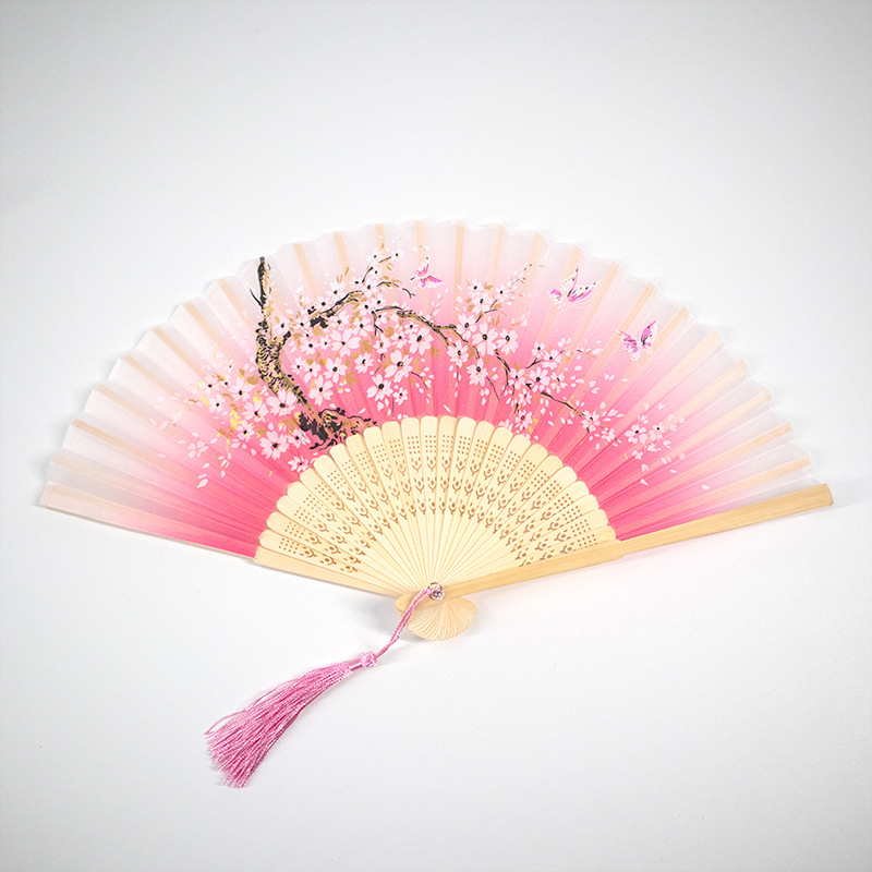 Classical Dancing Bamboo Green Folding Fan Female Chinese Antique Fan Folding Fan Student Gift Customizable