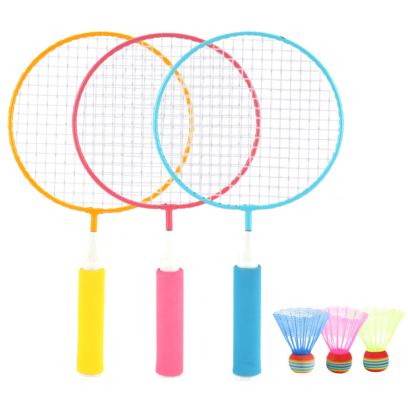 Children's Racket Toy Outdoor Sports Leisure Toy Send 2 Ball Feather Tennis Racket Badminton Indoor and Outdoor Parent-Child