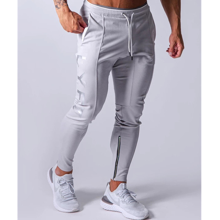 New Sports Trousers Men's Running Training Cotton Slim-Fit Pants Lace-Up Casual Sweater Pants