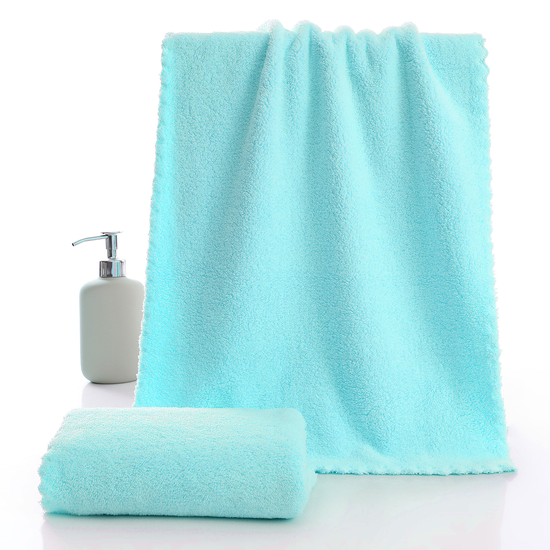 Factory wholesale new coral fleece face towel LOGO home daily absorbent stall towel spot