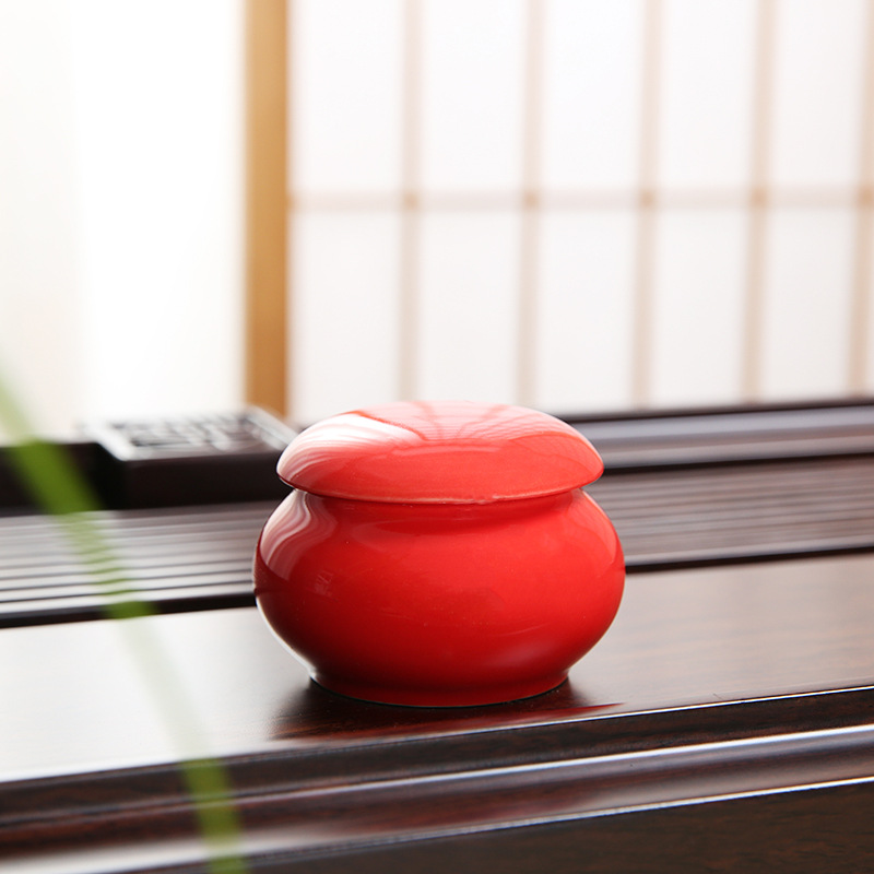 Small size mini glaze ceramic jar medicine jar tea jar fragrant powder ointment jar sealed gourd jar gift box