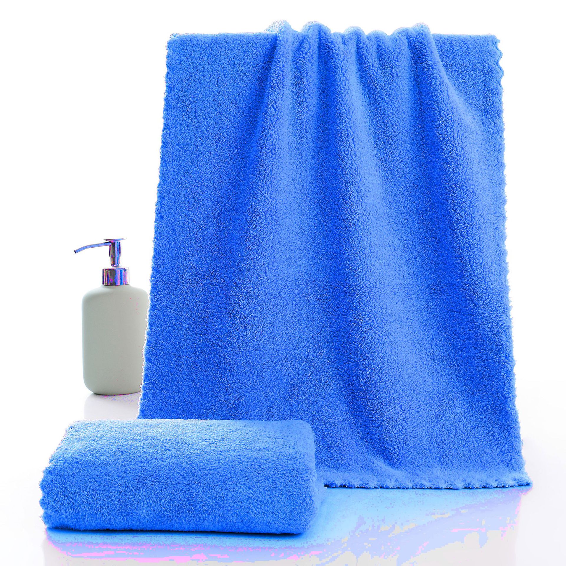 Factory wholesale new coral fleece face towel LOGO home daily absorbent stall towel spot