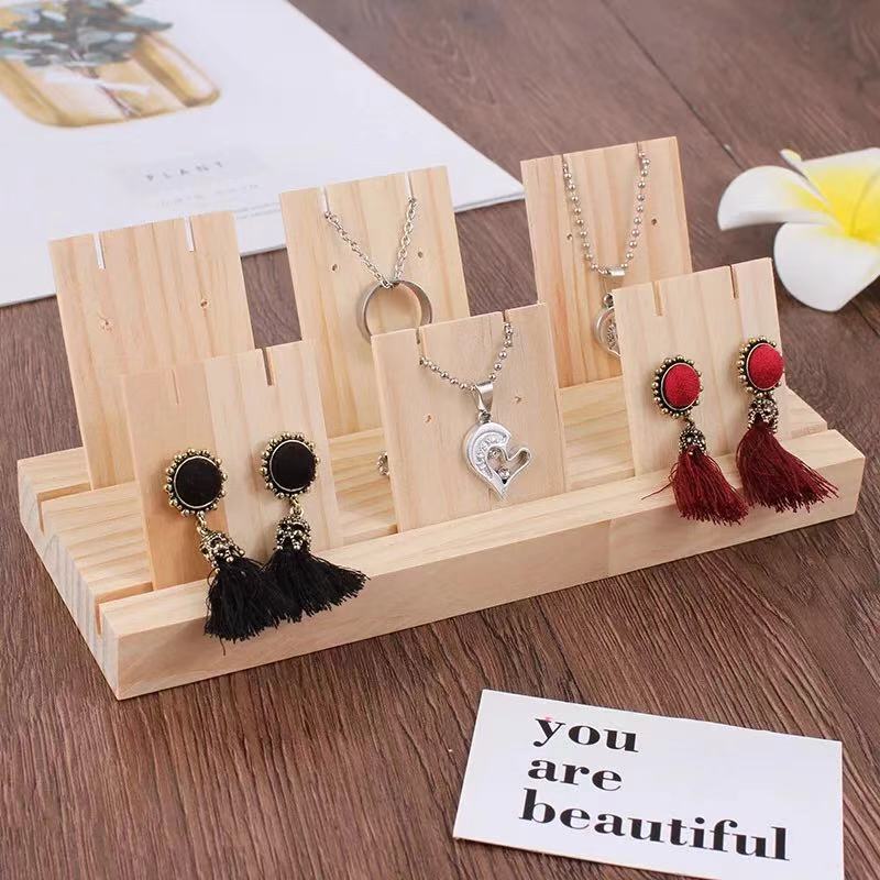 Log Earrings Ear Studs Display Stand Earrings Ear Studs Storage Counter Jewelry Pendant Necklace Display Props
