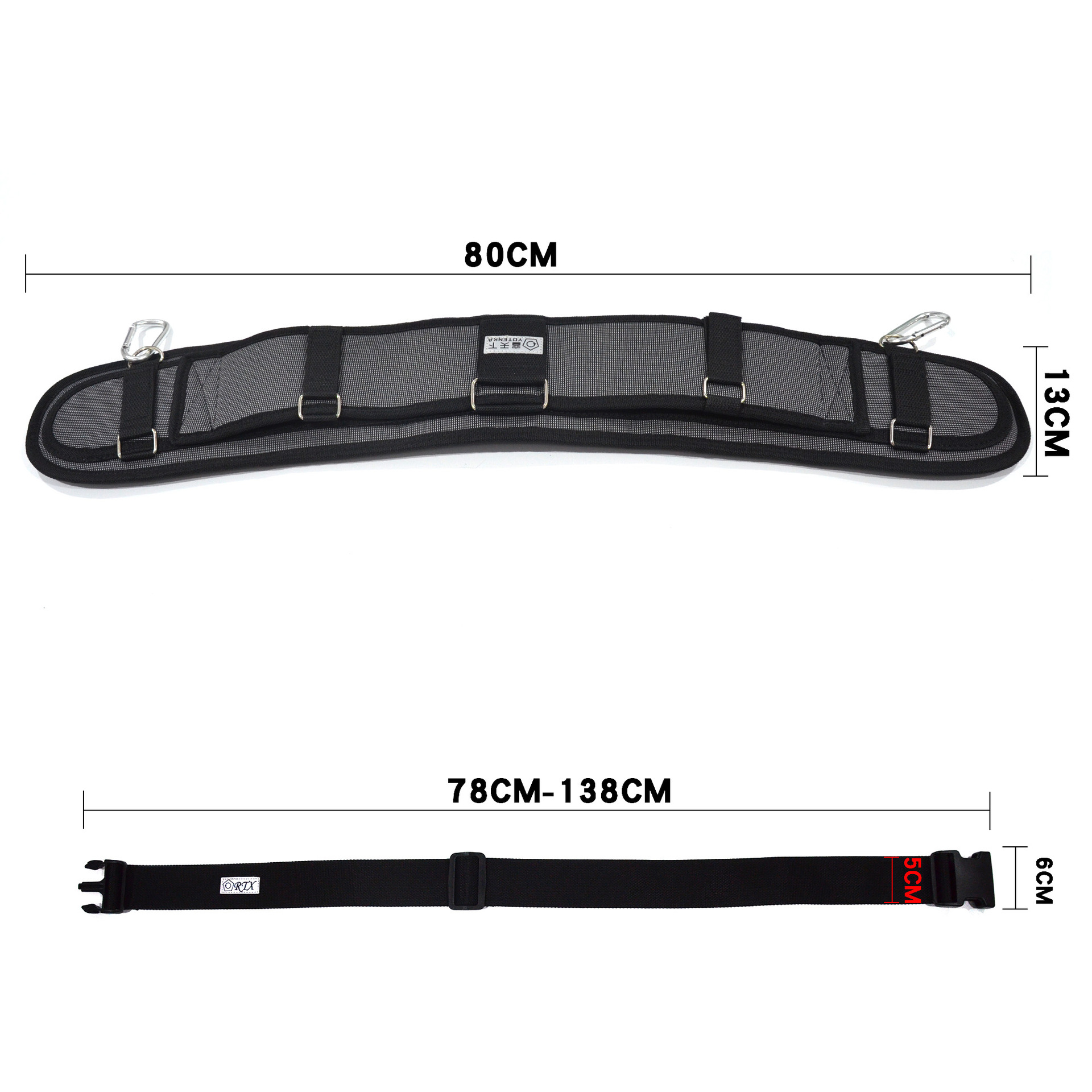 Special Auxiliary Belt for Electricians High-altitude Work Climbing Pole Outdoor Construction Oxford Cloth Safety Tool Belt